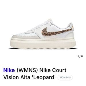 Nike Women's Court Vision Alta Sneakers - Leopard